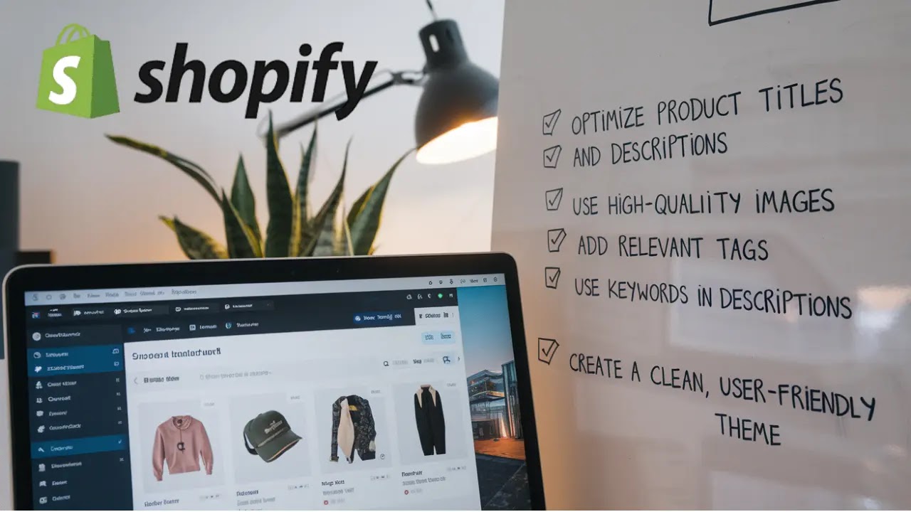 Step-by-step guide on Shopify SEO for beginners, featuring essential tips and strategies for optimizing your online store