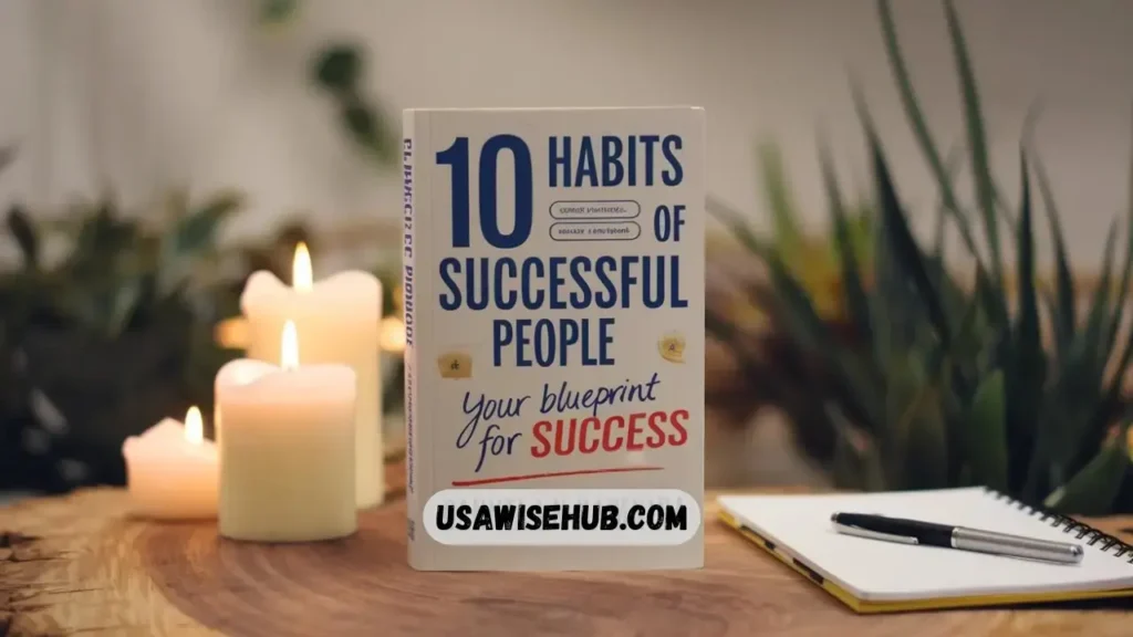 Infographic highlighting habits of successful people, including time management, goal setting, and continuous learning