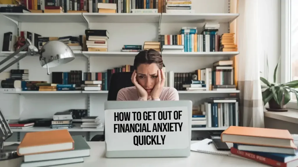 Get Out of Financial Anxiety: A person finding relief from financial anxiety through effective budgeting and financial planning with the help of a financial advisor.