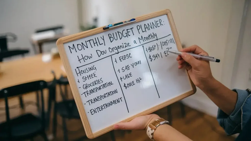 An organized monthly budget planner template for effective financial management.