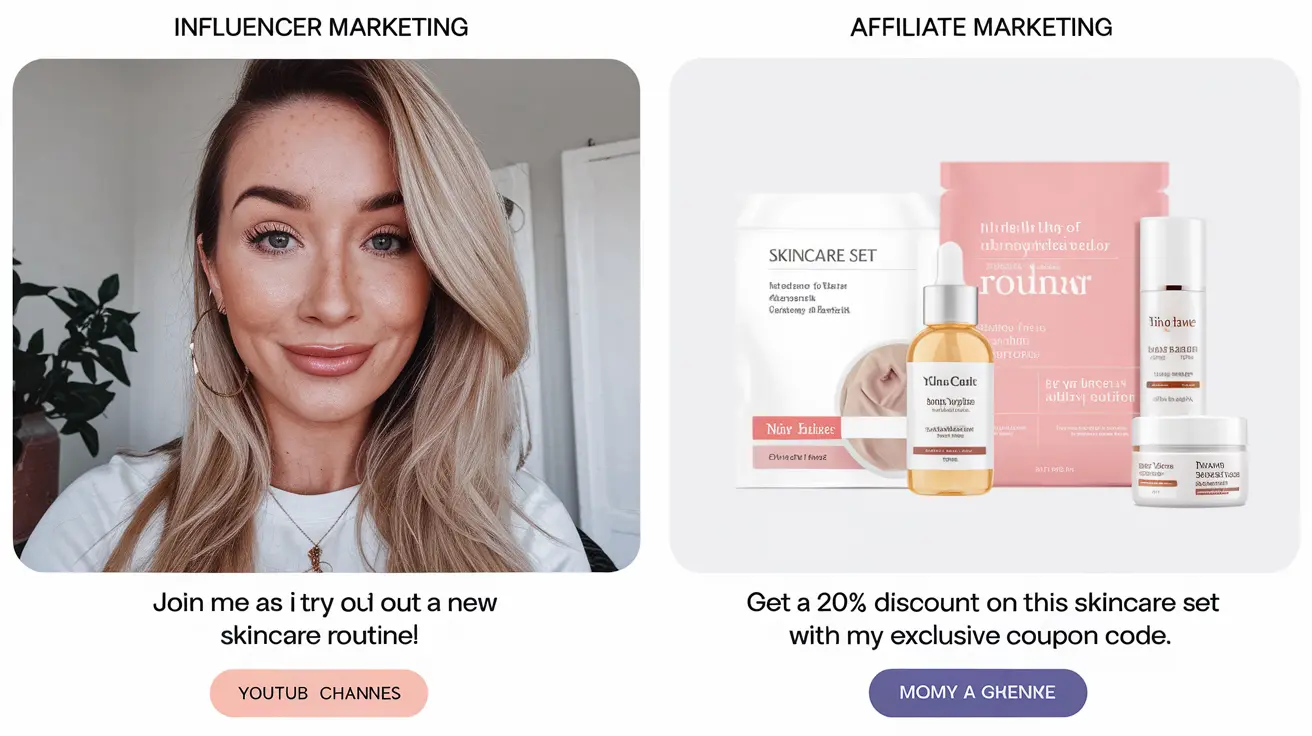 Influencer marketing campaign featuring a social media influencer promoting a product