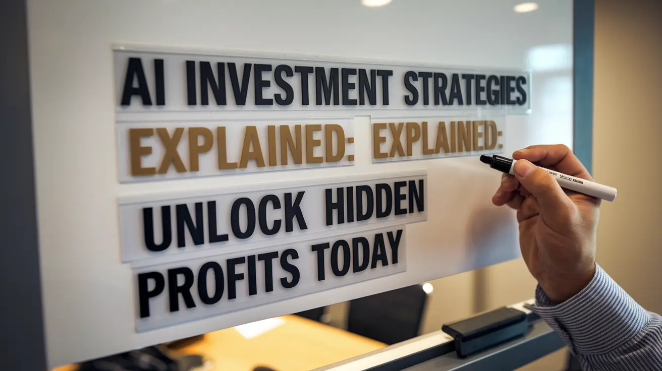 Graph displaying AI investment strategies with rising trend lines and data points highlighting key metrics