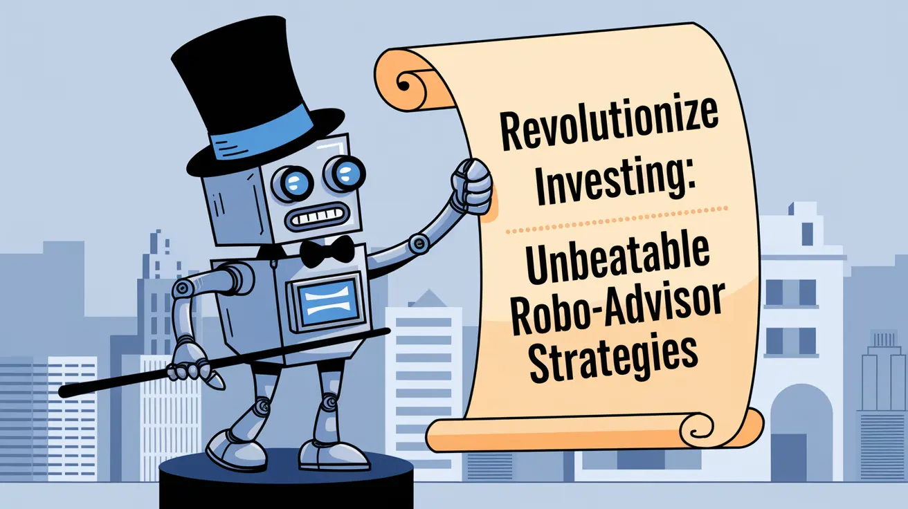 Illustration of a Robo-Advisor Strategies providing investment strategies on a digital interface